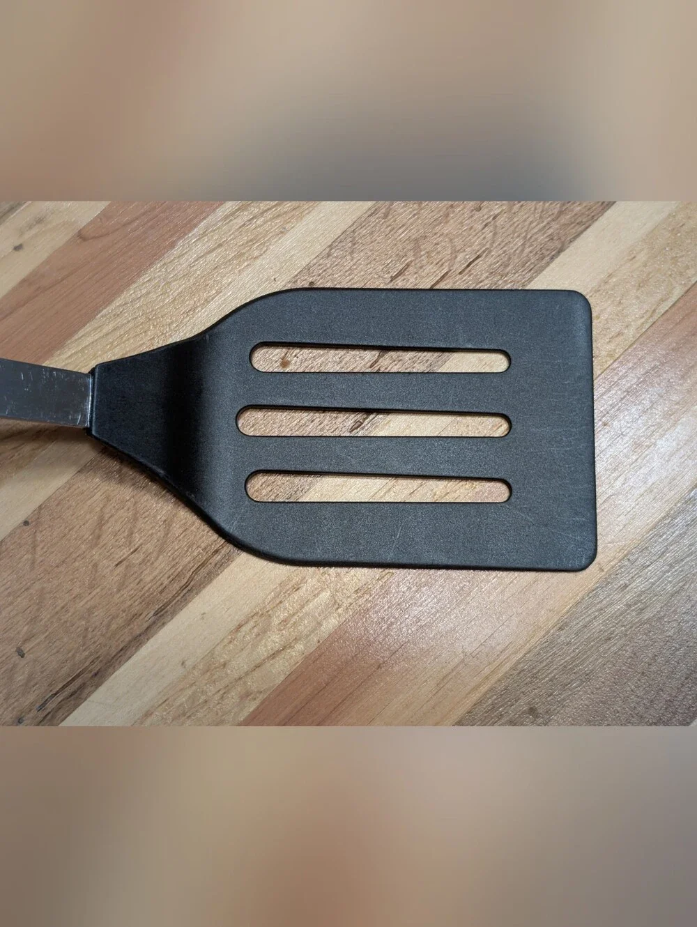 Black Nylon Slotted Turner with Stainless Steel Handle